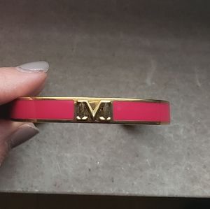 C Wonder Pink Enamel M Bangle Bracelet